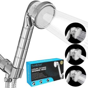Luxury Filtered Shower Head with Handheld Hose Hard Water Softener High Pressure & Water Saving Showerhead Filter Removes Chlorine & Flouride For